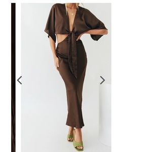 tie waist midi dress